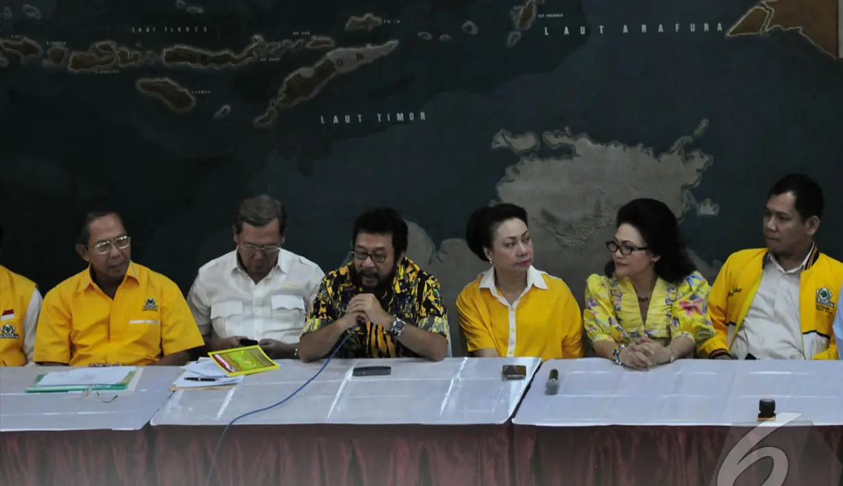 Tujuan akhir dari pertemuan ini adalah untuk merancang skema penyelenggaraan Munas pada 2014. Banyak kesalahan selama periode ini dan semua kebijakan dianggap tidak ada yang sukses, Jakarta, Selasa (15/7/2014) (Liputan6/Johan Tallo)