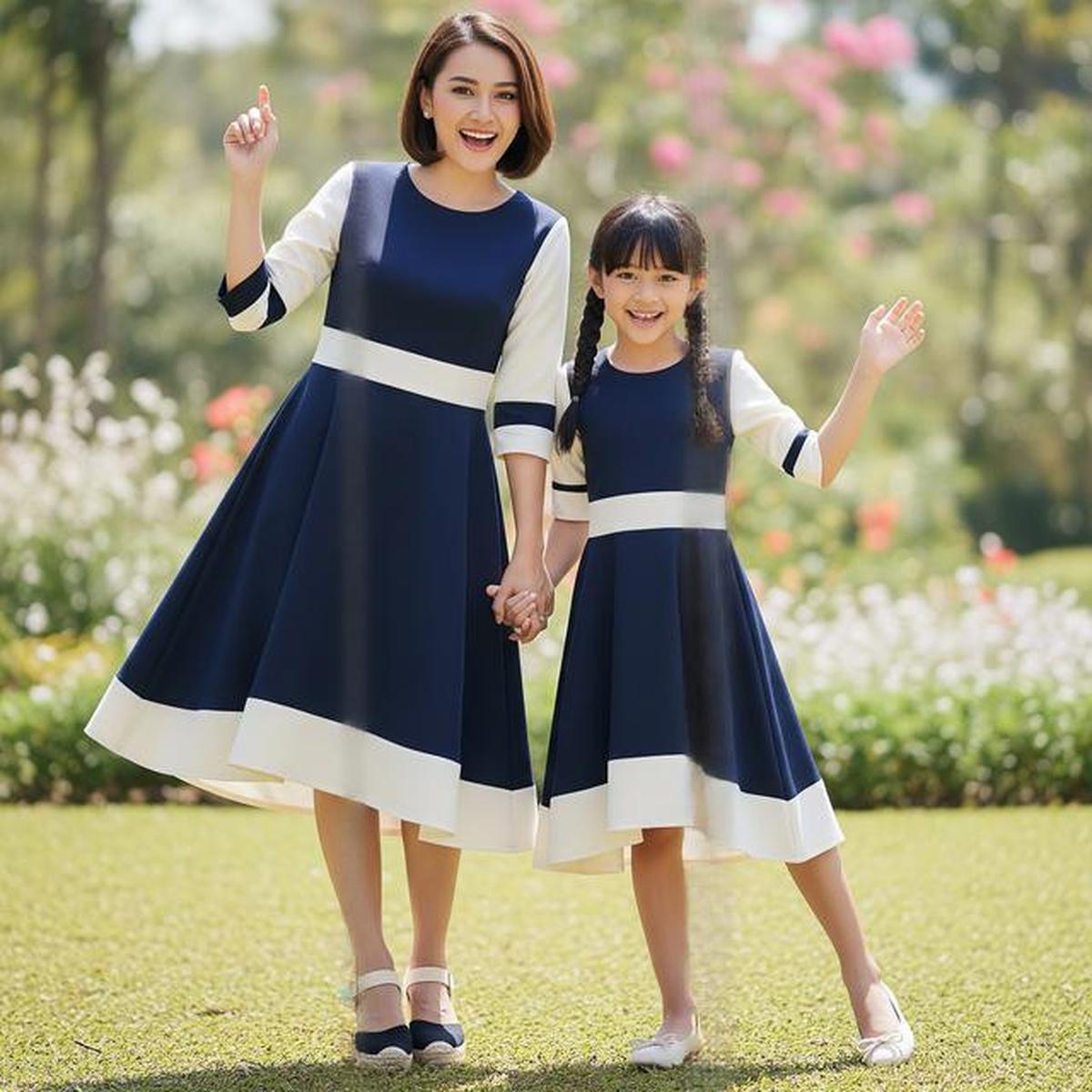 7 Model Dress Couple Ibu dan Anak yang Bikin Tampilan Makin Kompak