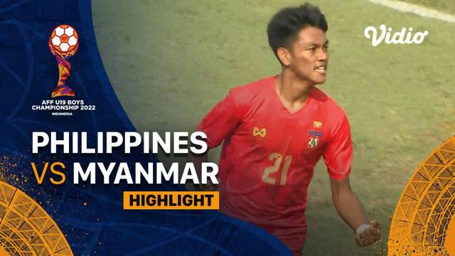 Berita Video, Highlights Piala AFF U-19 2022 antara Myanmar Vs Filipina pada Rabu (6/7/2022)