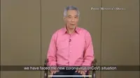 PM Lee Hsien Loong dalam unggahan video di Youtube yang berbicara mengenai dorongan untuk menghadapi wabah Virus Corona. (Source: Youtube Prime Minister's Office Singapore)
