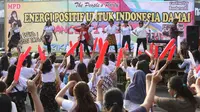 Aksi Srikandi Milenial dukung KPK di CFD, Jakarta. (Istimewa)