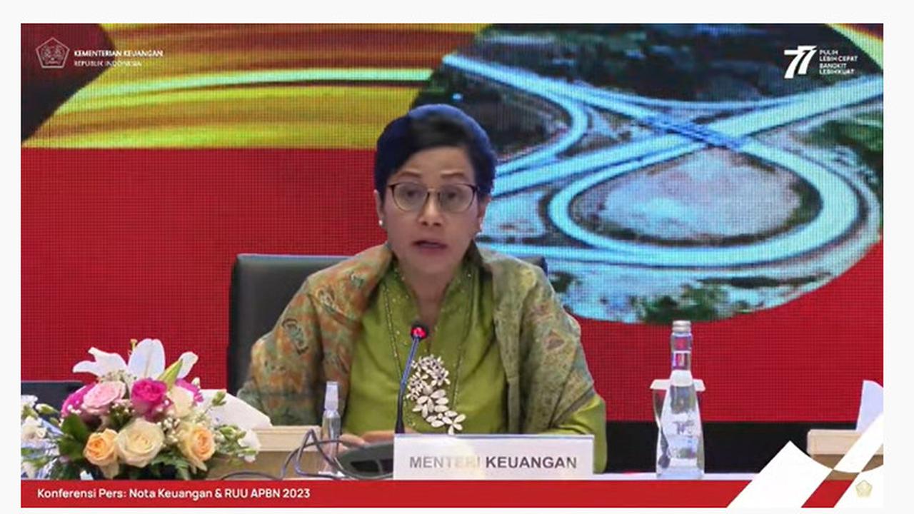 Menteri Keuangan Sri Mulyani di Konferensi Pers Nota Keuangan & RUU APBN 2023