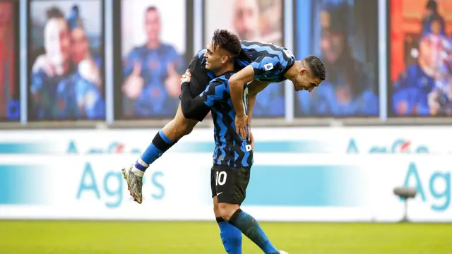 FOTO: Lautaro Martinez Borong 3 Gol, Inter Milan Gilas Crotone