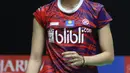 Pebulutangkis tunggal putri Indonesia, Fitriani saat melawan Han Yue (China) pada babak pertama Indonesia Masters 2020 di Istora GBK, Jakarta, Rabu (15/1/2020). Fitriani kalah dua set langsung 6-21, 17-21. (Liputan6.com/Helmi Fithriansyah)