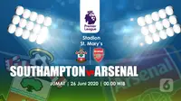 SOUTHAMPTON FC VS ARSENAL FC (Liputan6.com/Abdillah)