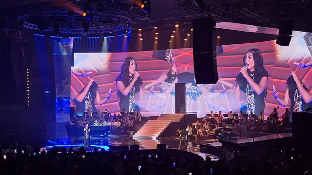 Konser Anggun di Jakarta. (Ratnaning Asih/ Liputan6.com)