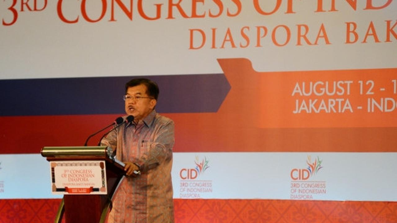 Tabuh beduk, Jusuf Kalla resmi buka Kongres Diaspora Indonesia