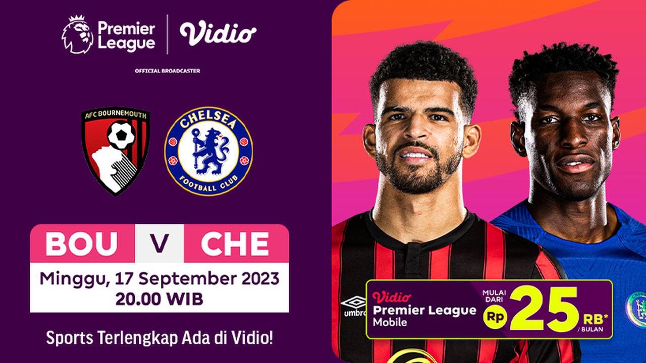 Link Siaran Langsung Bournemouth vs Chelsea, 17 September 2023