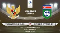 Kualifikasi Piala AFC U-19: Indonesia vs Korea Utara. (Bola.com/Dody Iryawan)
