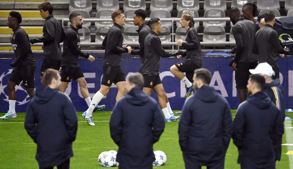 Real Madrid datang ke markas Braga dengan kepercayaan diri tinggi lantaran belum terkalahkan di Liga Champions musim ini. (MIGUEL RIOPA / AFP)
