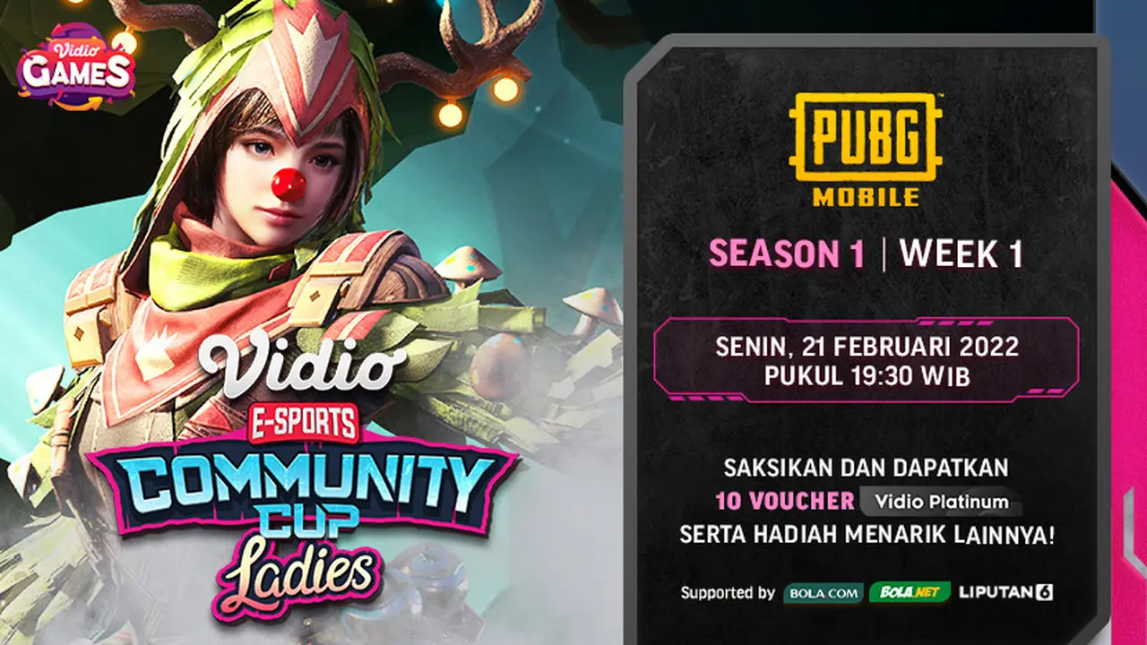 Link Live Streaming Vidio Community Cup Ladies : PUBG Mobile Malam Ini