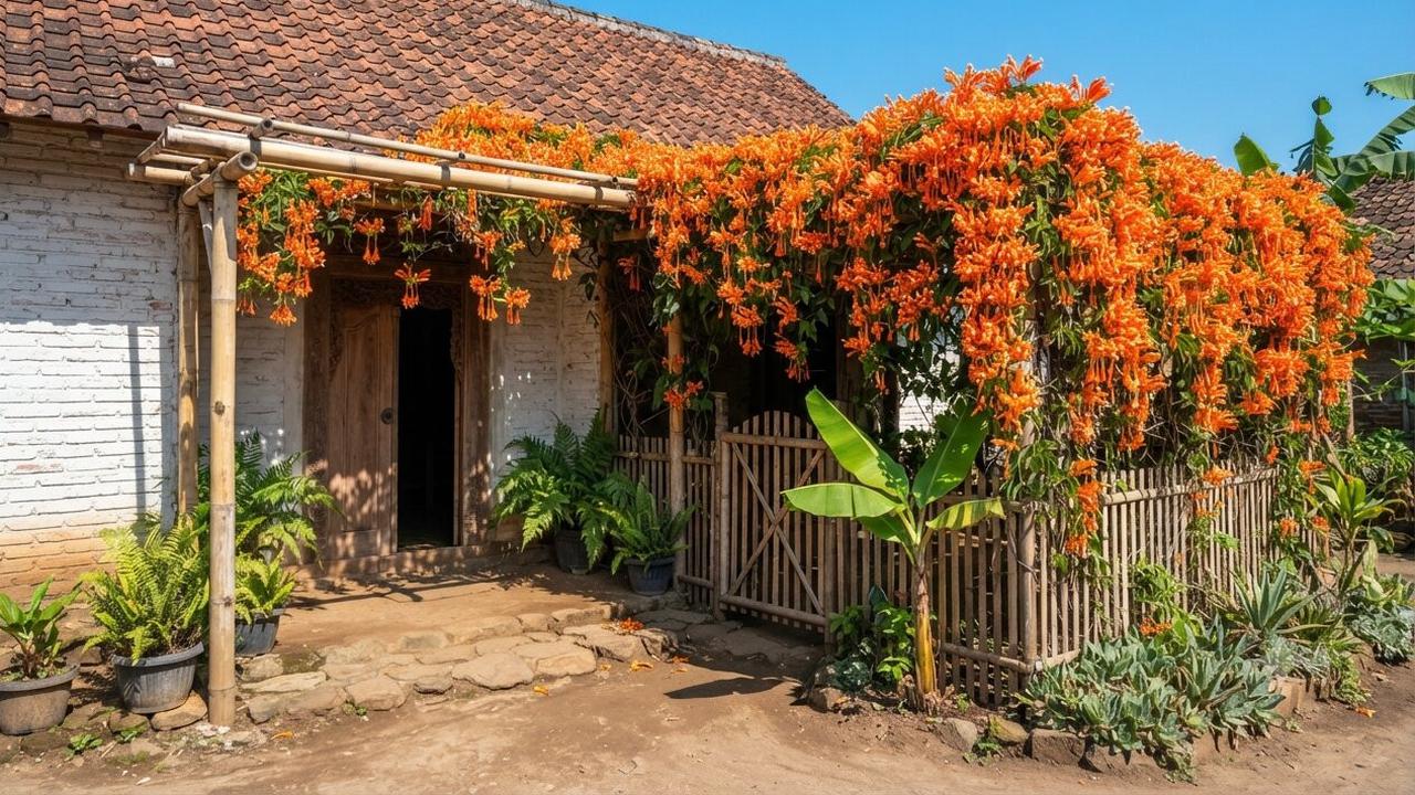 Tanaman Rambat Tahan Panas Cocok untuk Halaman Rumah di Desa