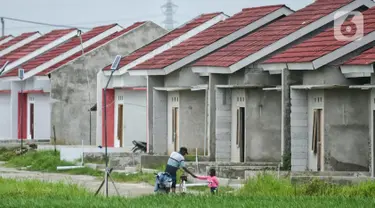Deretan perumahan siap duhuni di kawasan Bogor, Jawa Barat. Harga rumah secara nasional terus menunjukkan peningkatan mencapai 5,24% secara tahunan (year-on-year/yoy) per Maret 2021 sejalan dengan peningkatan permintaan hunian di masa pandemi. (Liputan6.com/Pool)