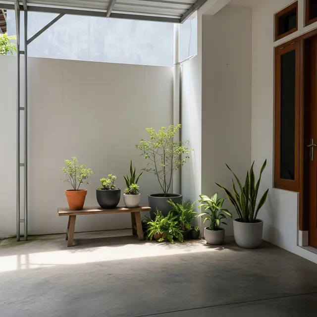 9 Ide Model Kebun Mini di Area Carport yang Masih Ada Cahaya, Asri dan Tetap Terang