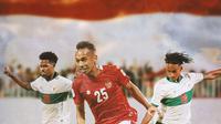 Timnas Indonesia - Ramai Rumakiek, Irfan Jaya, Ronaldo Kwateh (Bola.com/Adreanus Titus)