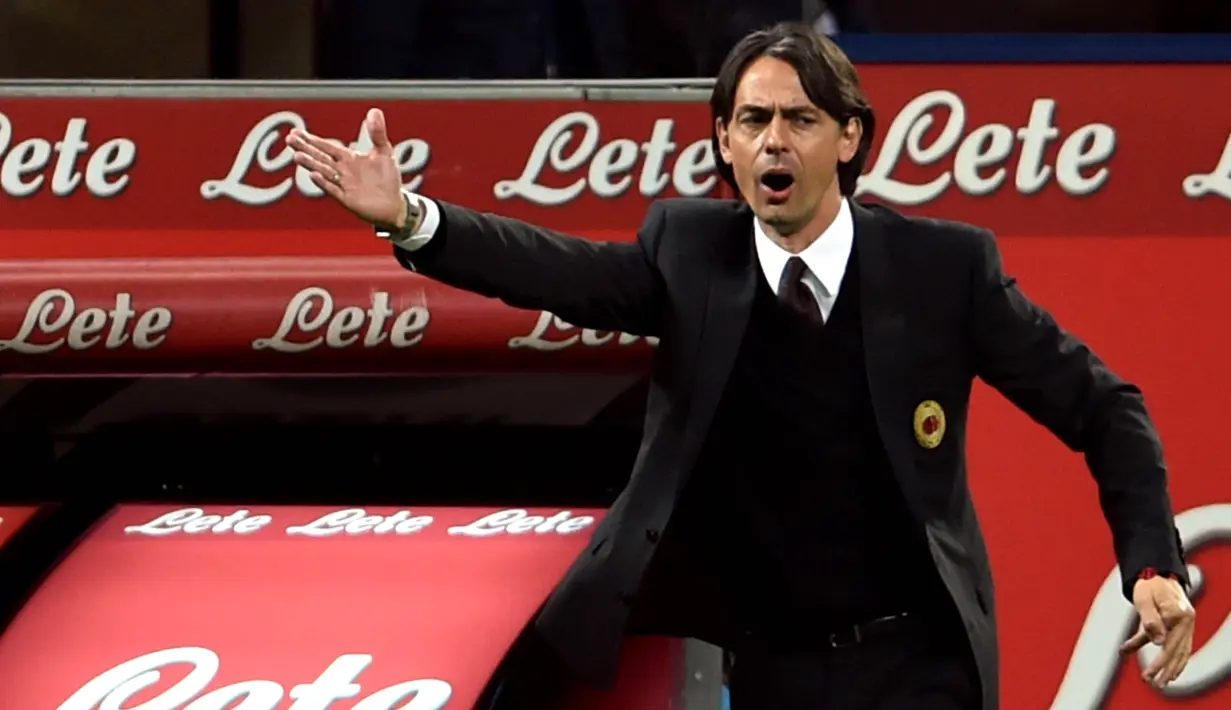 5. Filippo Inzaghi -  Mantan striker Italia ini sempat melatih Michael Essien selama dua musim saat menukangi AC Milan. Namun selama dilatih pelatih muda ini, Essien kerap menjadi pemain cadangan di Rossoneri. (AFP/Giuseppe Cacace)