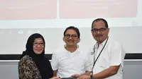Direktur Solution Operation TelkomSigma, Achmad Soegiarto (tengah) di acara peluncuran aplikasi Mobile Cloud di Jakarta, Jumat (12/1/2018). (Foto: TelkomSigma)