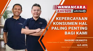 Presiden Direktur PT. Krama Yudha Tiga Berlian Motors, Daisuke Okamoto dan Direktur Sales & Marketing PT. Krama Yudha Tiga Berlian Motors, Aji Jaya menjelaskan pentingnya untuk menjaga kepercayaan konsumen dalam menjalankan bisnis sebagai distributor...