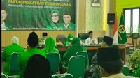 Suasana perayaan Harlah ke-49 tahun Partai Persatuan Pembangunan yang digelar di kantor DPW PPP Jatim. (Istimewa).