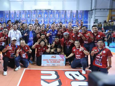 Jakarta LavAni Livin' Transmedia sukses menjuarai putaran pertama Proliga 2026. (Dok. PBVSI)