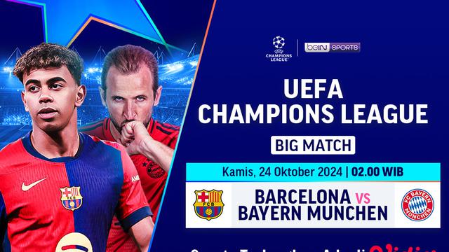 Jadwal Big Match Liga Champion Barcelona vs Bayern Munich di Vidio