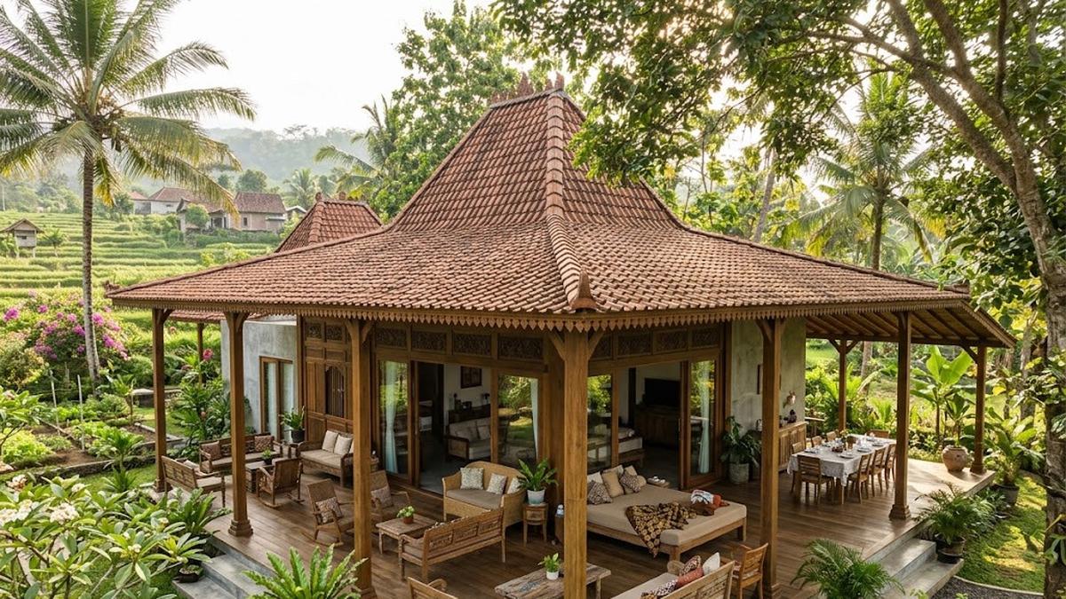 6 Inspirasi Rumah Kampung dengan Serambi Luas untuk Tempat Berkumpul Keluarga yang Nyaman dan Hangat