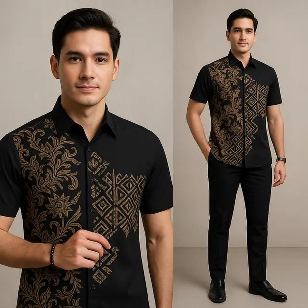10 Model Baju Batik Pria Kombinasi Hitam, Ini Padu Padan yang Bikin Kamu Tampil Keren saat Kondangan