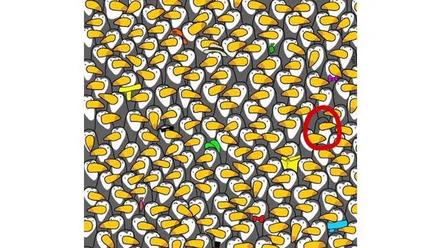 Teka-teki ilusi optik burung dan penguin