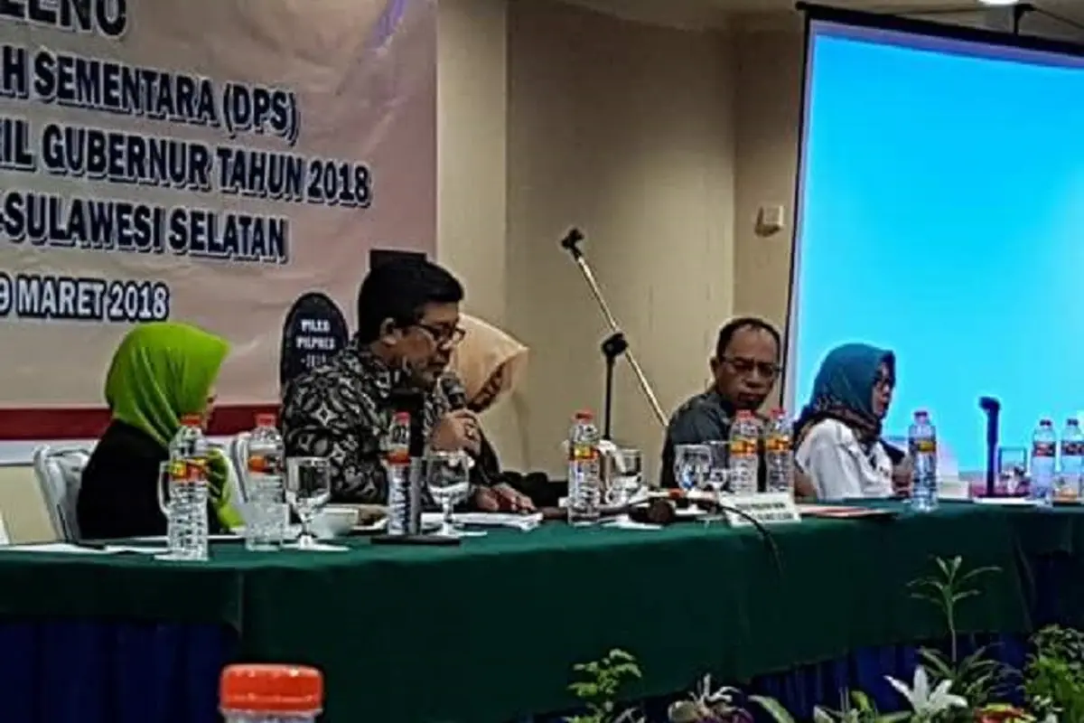 Rapat Pleno KPU Sulsel terkait DPS Pilgub Sulsel 2018 (Liputan6.com/ Eka Hakim)