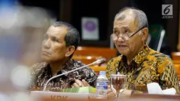Ketua KPK Agus Rahardjo berbicara dalam rapat dengan Komisi III DPR di Kompleks Parlemen, Jakarta, Rabu (12/6/2019). Rapat tersebut membahas Rencana Kerja dan Anggaran (RKA) K/L Tahun Anggaran 2020. (Liputan6.com/JohanTallo)