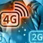 Ilustrasi layanan 2G, 3G, hingga 4G, 