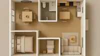 5 Model Rumah Sederhana 9x6 Meter dengan Denah Tata Ruang Minimalis yang Tren di 2025