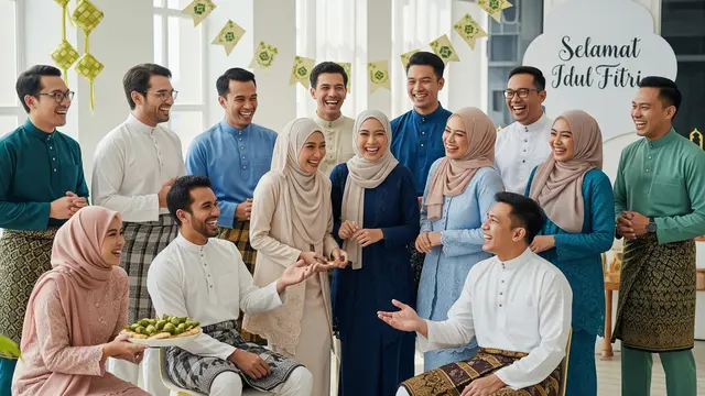 Ilustrasi Ucapan Idul Fitri Lucu dan Unik untuk Teman, Keluarga, hingga Rekan Kerja/Gemini AI