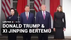 Presiden Tiongkok Xi Jinping bertemu Donald Trump di Gedung Putih. Ini kali pertama Xi Jinping ke Washington DC setelah terakhir kali 15 tahun yang lalu.