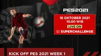 Super Esports Series Season 1 untuk eFootball Pro Evolution Soccer (PES) akan memasuki babak kualifikasi mulai 16 Oktober 2021. (foto: istimewa)