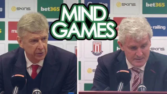 Berita video Mind Games yang kali ini menghadirkan konferensi pers setelah Arsenal kalahkan Stoke City 4-1 dan terjadinya gol kontroversial Peter Crouch.