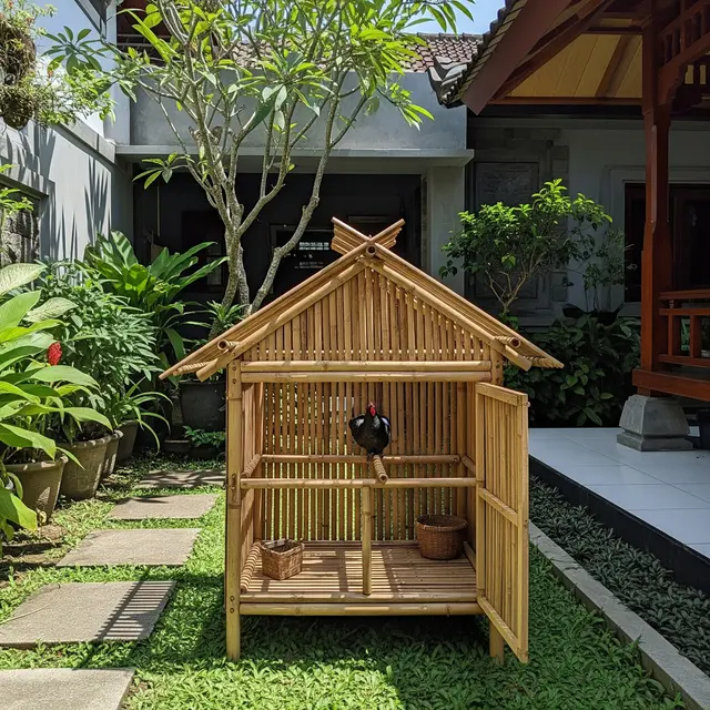 9 Model Kandang Ayam Minimalis dari Bambu Bekas untuk Pemula
