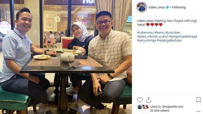 Ruben Onsu, Aisyahrani adik Syahrini dan Danny Satriadi.(Instagram @ruben_onsu)