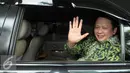 Bambang Soesatyo usai mendatangi KPK, Jakarta, Jumat (15/4). Mereka datang untuk mengadakan kerja sama dengan KPK dalam hal pemberantasan dan pencegahan korupsi dikalangan pengusaha. (Liputan6.com/Helmi Afandi)