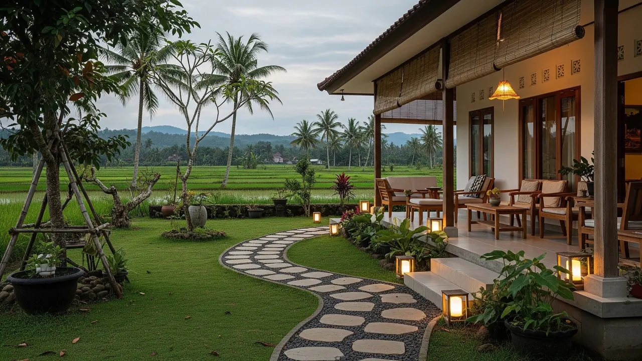 Inspirasi Teras Rumah Nuansa Pedesaan Modern