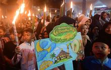 FOTO: Antusias Anak Anak Ramaikan Pawai Obor Ramadhan