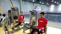 Tampak pemain senior Indonesia, Mohammad Ahsan mengikuti latihan jelang Olimpiade Tokyo 2020. (Istimewa)