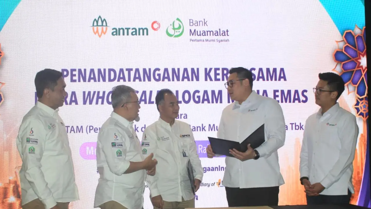 Bank Muamalat dan ANTAM bersinergi dalam perdagangan emas fisik Logam Mulia ANTAM melalui jaringan kantor cabang maupun kanal digital Bank Muamalat.  (Dok Muamalat)