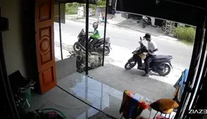 Nyali Maling Motor Runtuh Dengar Teriakan Pekerja Laundry