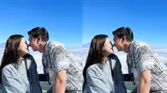 Liburan ke Puncak Telomoyo yang berada di antara Kabupaten Magelang dan Kabupaten Semarang, merupakan tempat wisata alam yang menyuguhkan pemandangan indah pegunungan. Dalam liburannya tersebut, Felicya Angelista dan Caesar Hito banyak abadikan momen mesra bersama. (Liputan6.com/IG/@felicyangelista_)