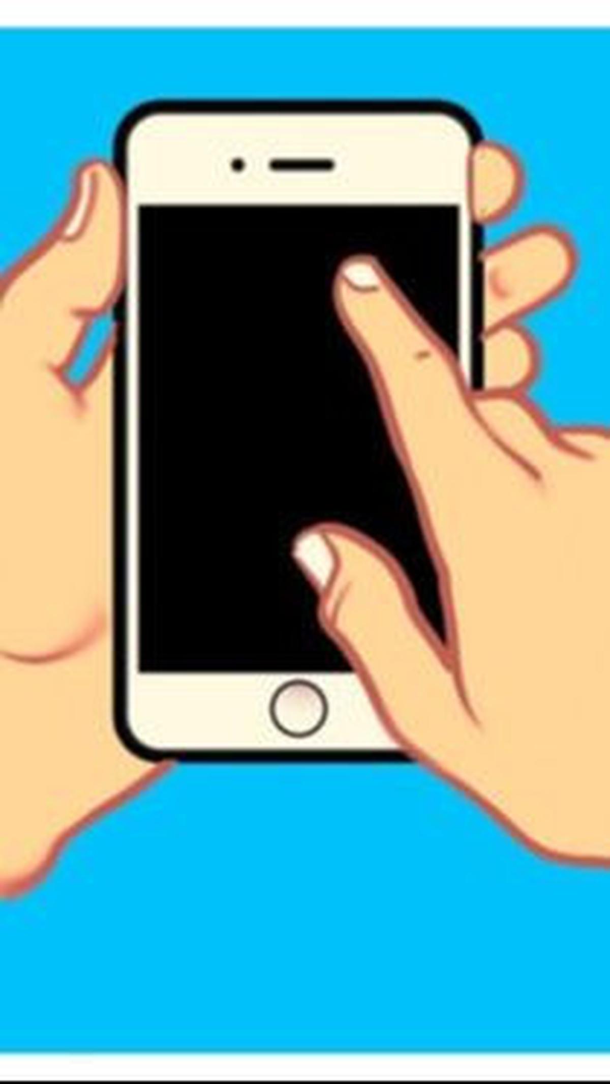 4. Memegang Ponsel dengan Satu Tangan dan Menggunakan Jari Telunjuk Lainnya untuk Menyentuh Layar<br>