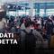 Ribuan calon penumpang memadati Terminal 3 Keberangkatan Bandara Soekarno-Hatta, Tangerang, Banten.