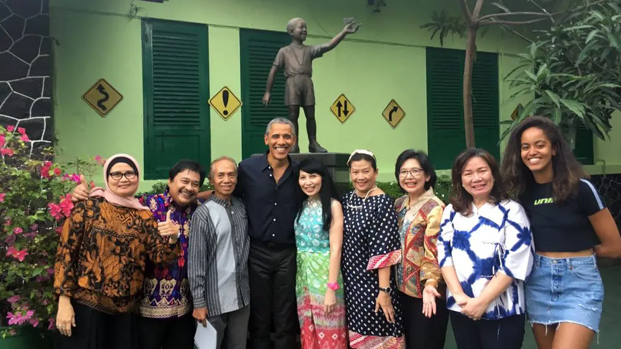 Barack Obama berkunjung ke SDN Menteng 01