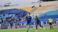 Mauro Zijlstra mencetak gol pertamanya untuk Arema FC di BRI Super League 2026/2027. (Bola.com/Iwan Setiawan)