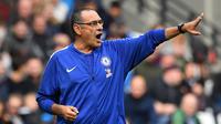 5. Maurizio Sarri - Kemampuan Sarii di kancah Serie A sudah terbukti usai membawa Napoli konsisten di papan atas. Sebelumnya, tim gurem Empoli sukses ia bawa promosi dari Serie B. (AFP/Ben Stansall)